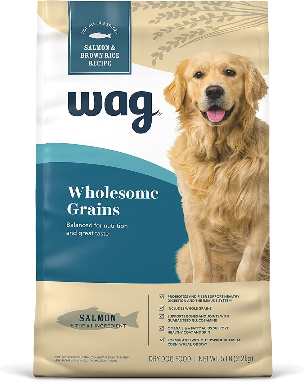 Thumbnail: Amazon Brand – Wag Dry Dog Food, Chicken and Brown Rice 5 lb Bag (Packaging May