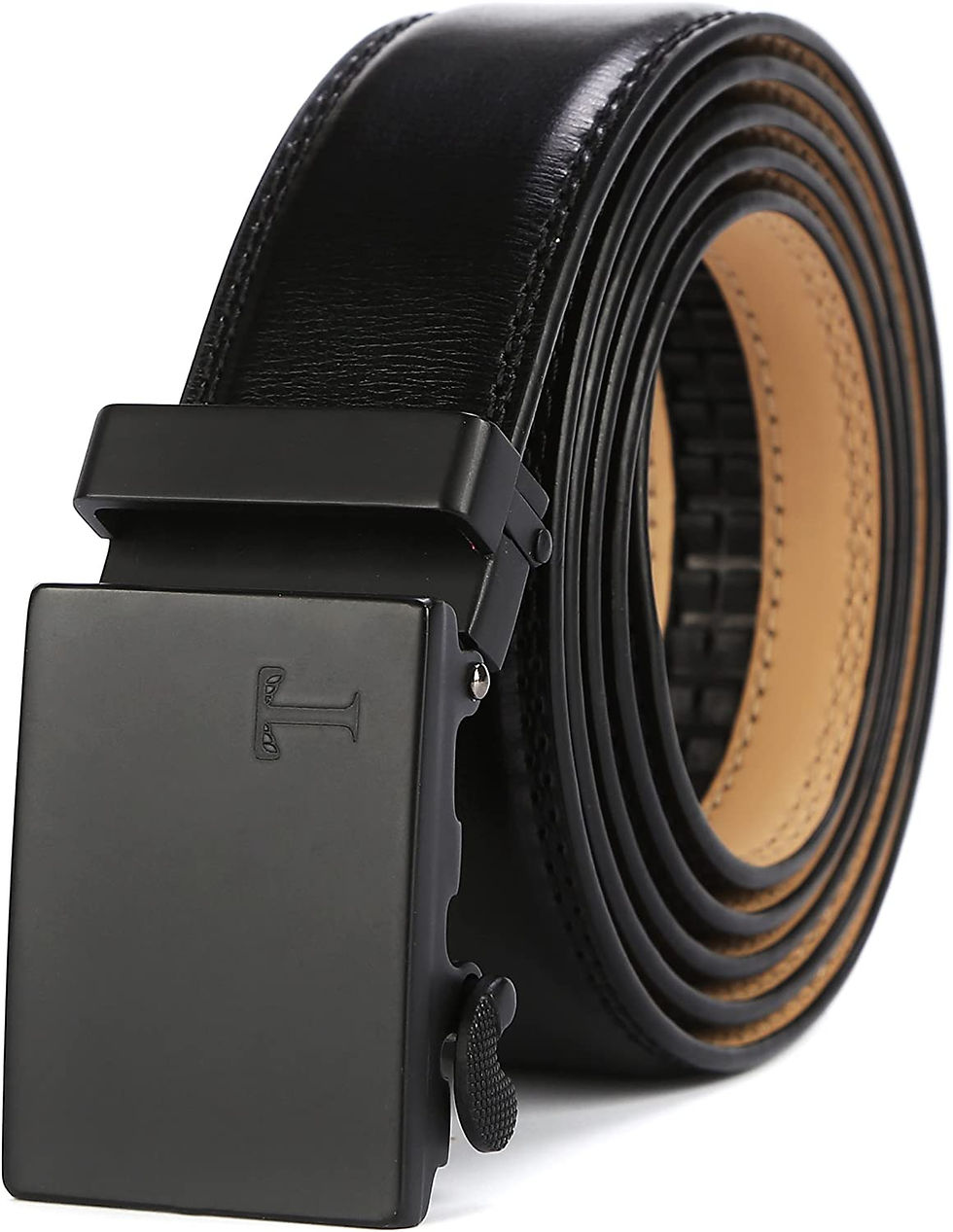 Thumbnail: Tonywell Mens Genuine Leather Ratchet Belt Fashion Belts with Automatic Buckle