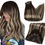 Thumbnail: Full Shine Black Clip in Hair Extensions Real Human Hair Clip in Hair Extension