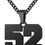 Thumbnail: Athletes Jersey Number Necklace 0-99 for Men - Stainless Steel Chain 22+2 Inch 
