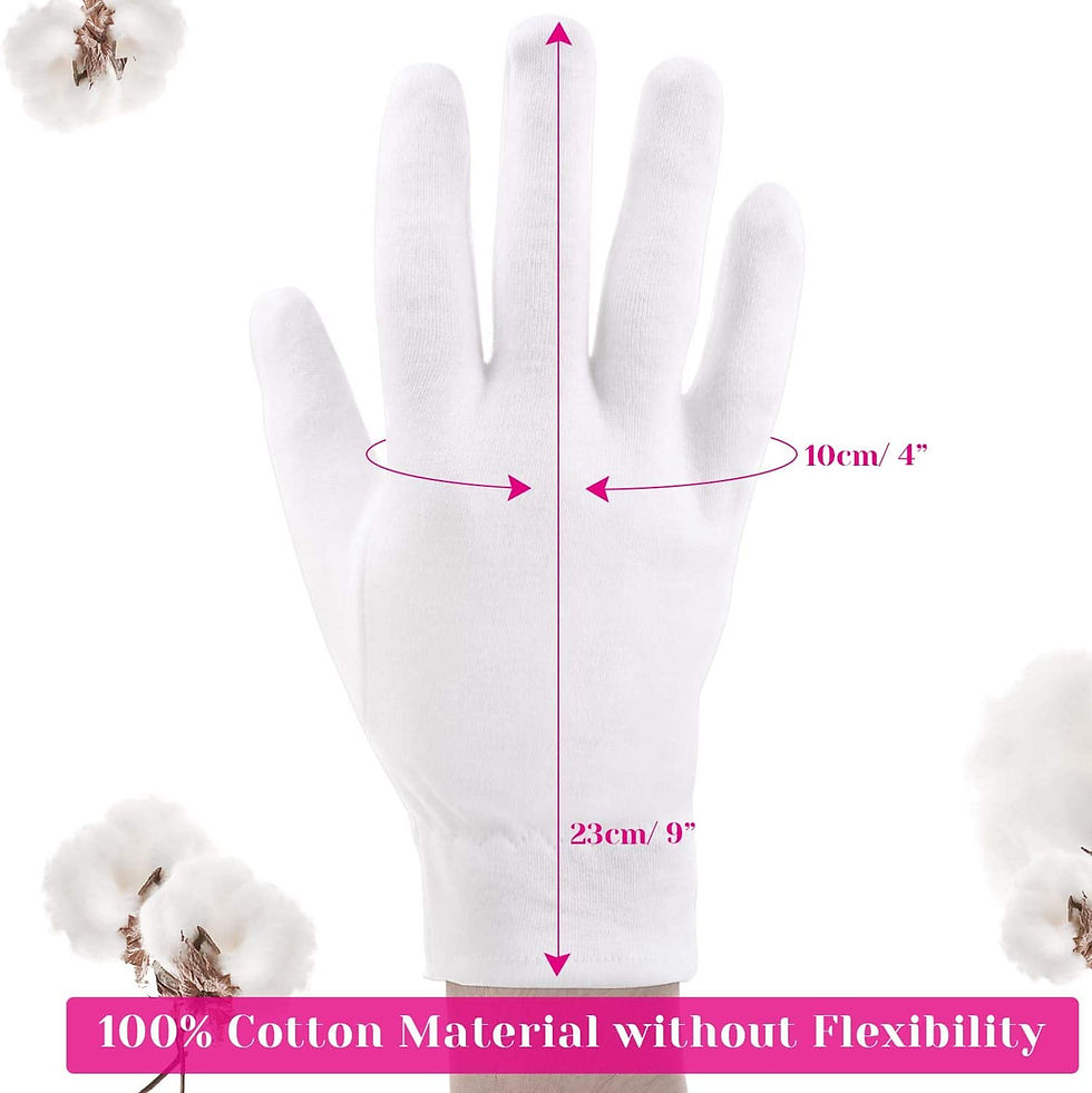 Thumbnail: Moisturizing Gloves for Dry Hands Overnight, Selizo 3 Pairs 100 Percent White C