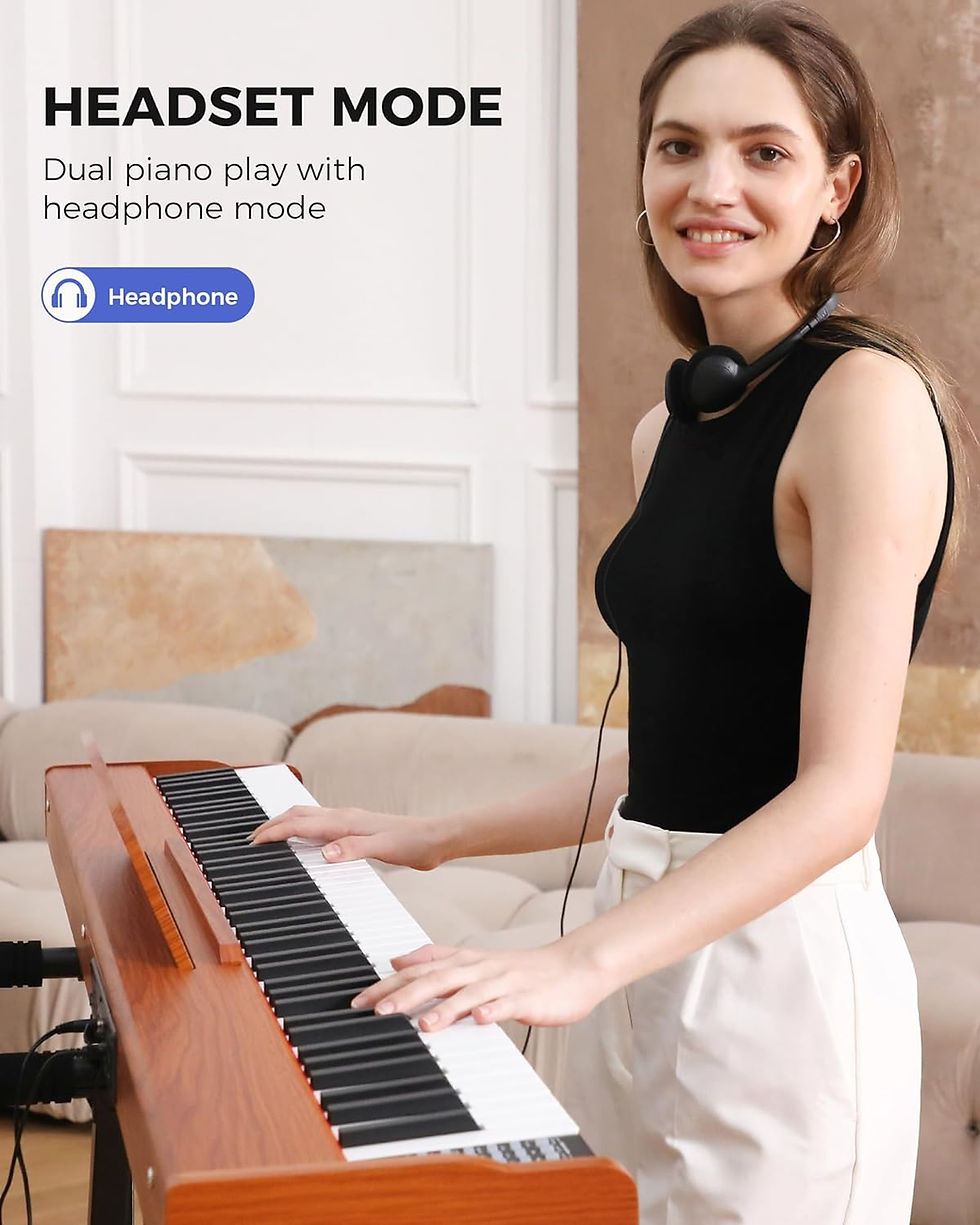 Thumbnail: Fesley Weighted Piano Keyboard 88 Keys: Full Size Electric Keyboard Piano for B