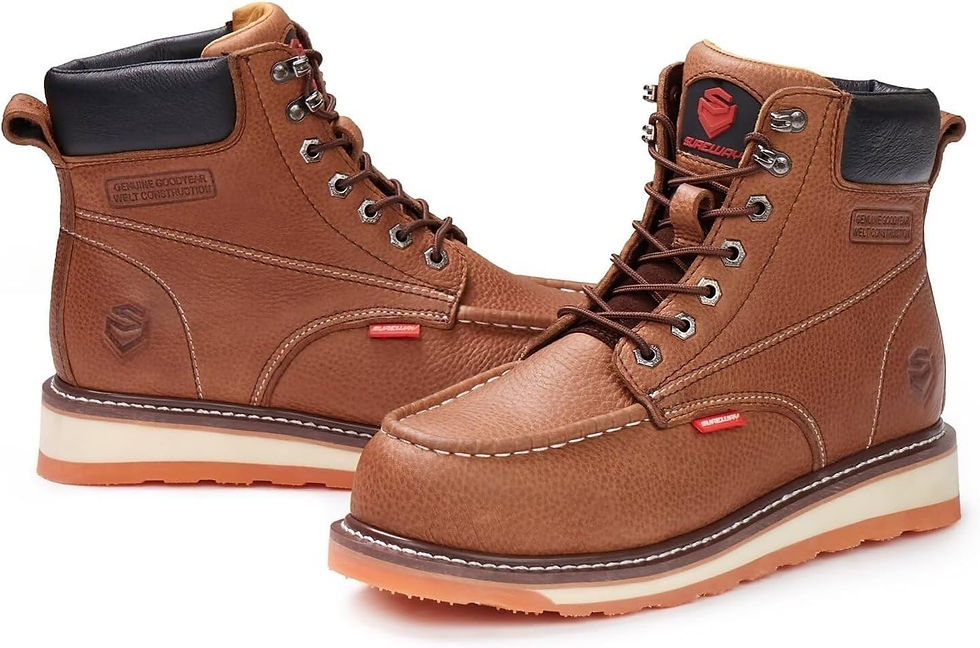Thumbnail: SUREWAY Mens Heavy Duty Soft/Composite/Steel Toe Work Boots for Men-Comfortable