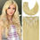 Thumbnail: Caliee Hair Extensions Clip in Human Hair Caramel Blonde Seamless Clip in Hair 