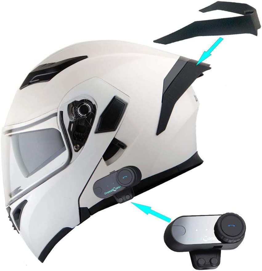 Thumbnail: 1Storm Motorcycle Modular Full Face Helmet Flip up Dual Visor: HB89 and Motorcy