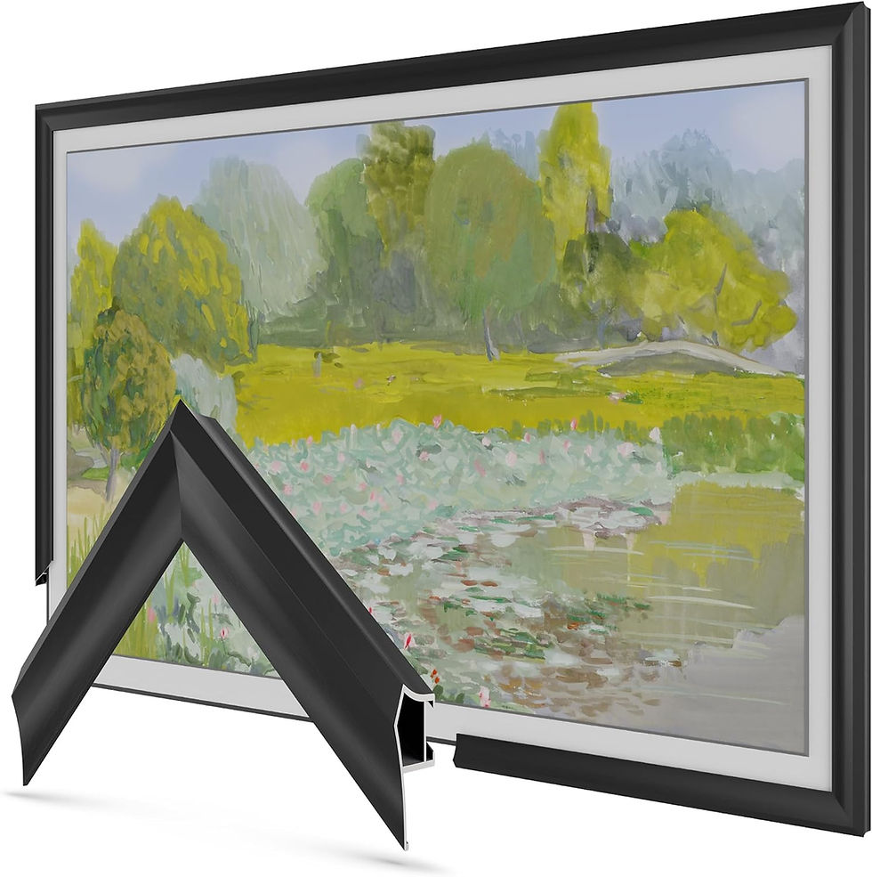 Thumbnail: Anodized Black Prismatic 43" Alloy Deco TV Frame - Compatible ONLY with Samsung