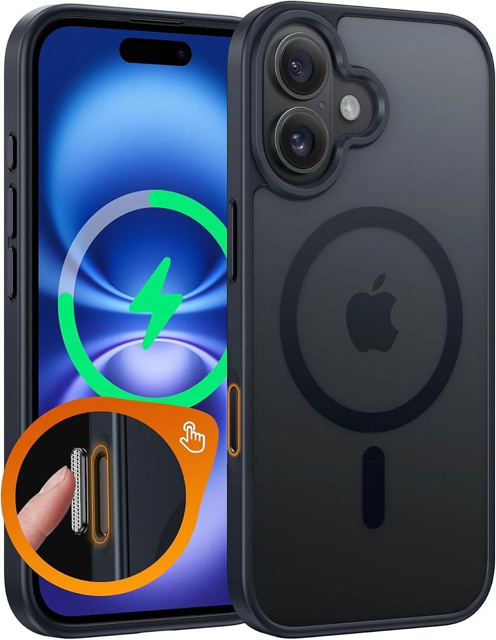 Thumbnail: FNTCASE for iPhone 16 Pro Case: [Compatible with Magsafe] Translucent Matte Cas