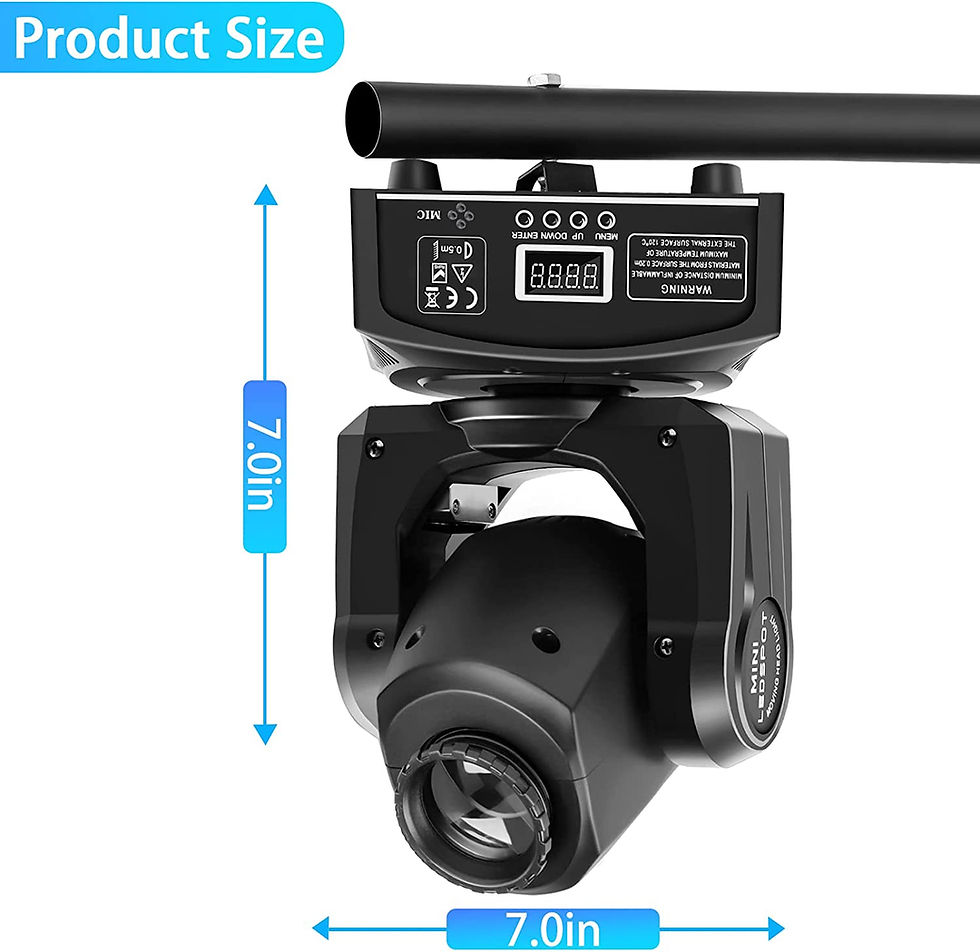 Thumbnail: U`King LED Moving Head Light 25W DJ Lights Stage Lighting with 8 GOBO 8 Color b