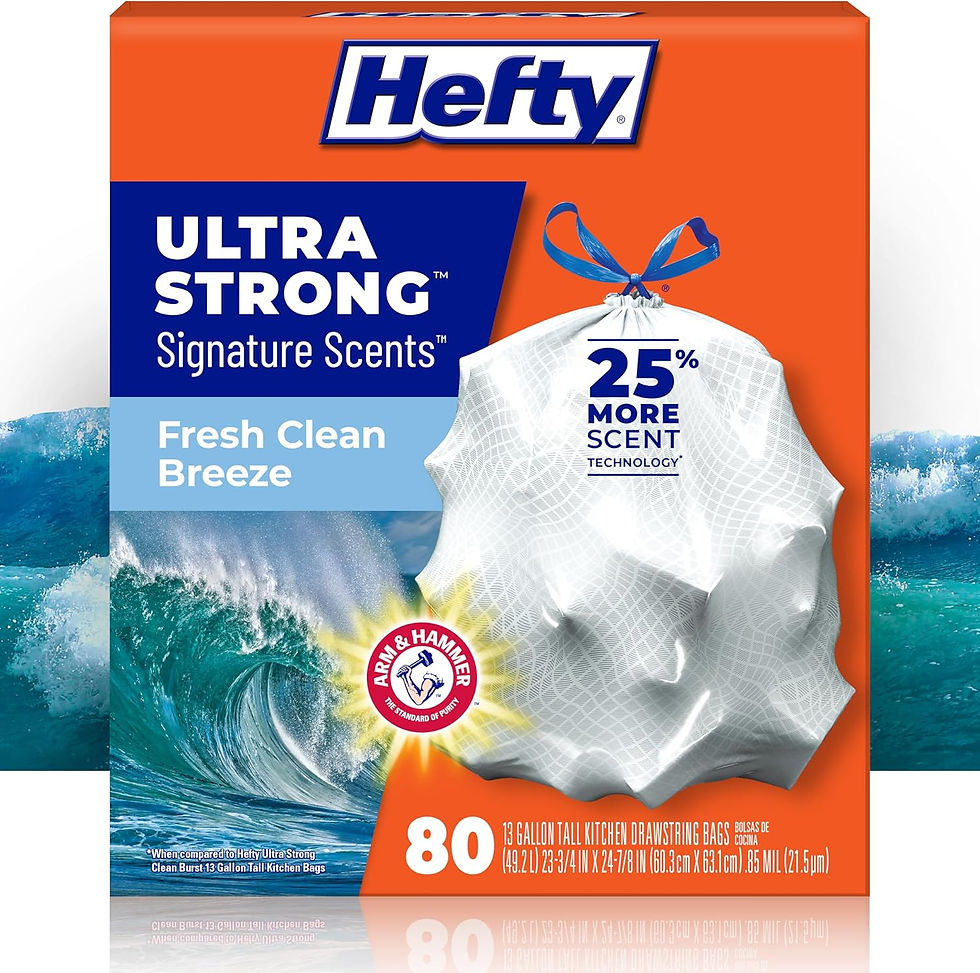 Thumbnail: Hefty Ultra Strong Signature Scents 13 Gallon Trash Bags, Citrus Spritz Scent, 