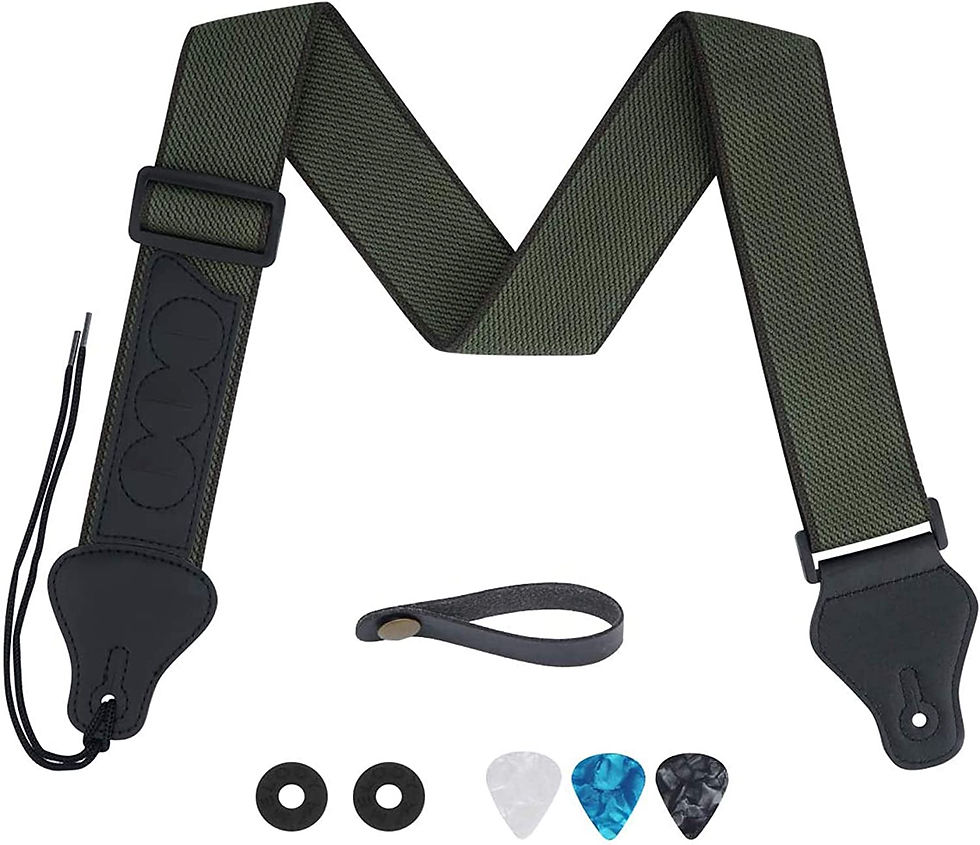 Thumbnail: tifanso Guitar Strap, Soft Cotton Guitar Straps With 3 Pick Holders, Strap Butt