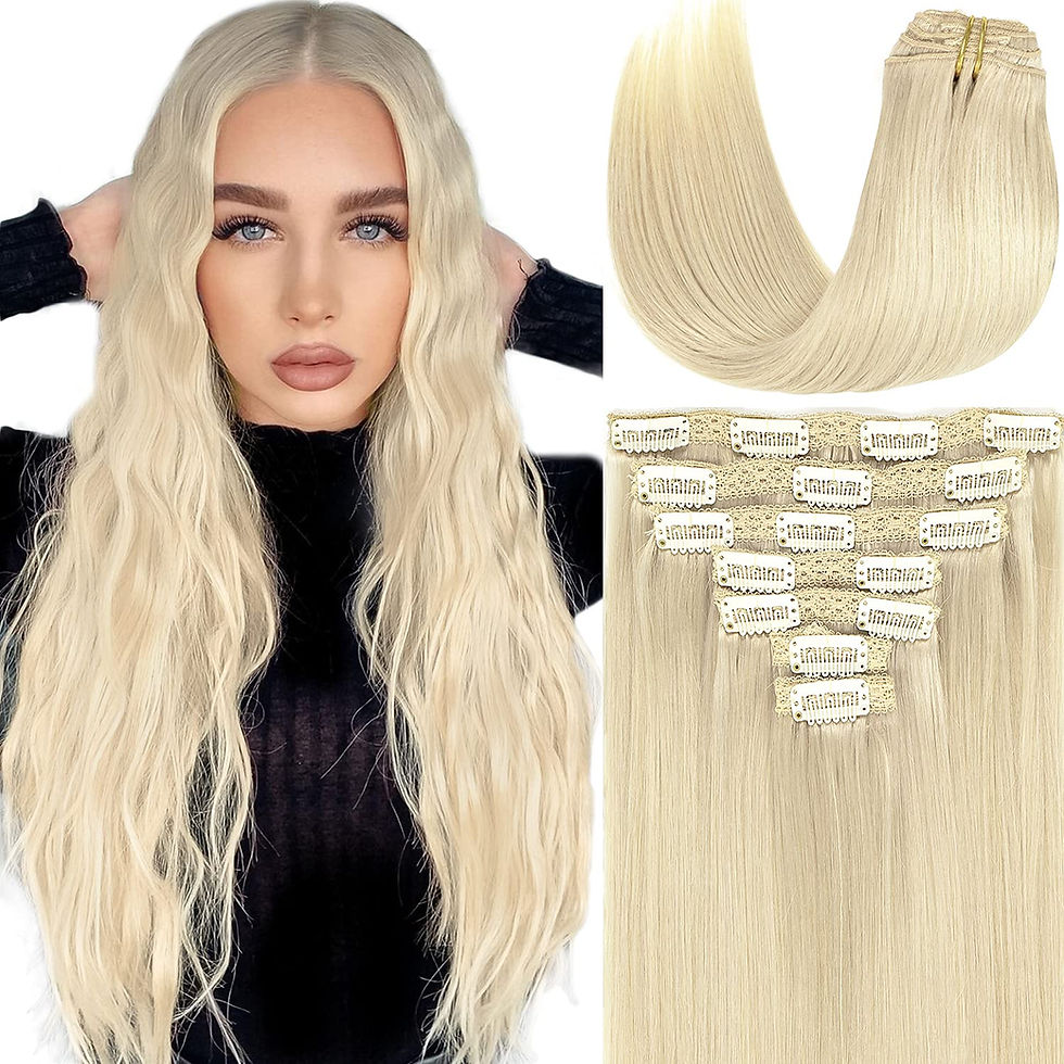 Thumbnail: Loxxy Clip in Hair Extensions 14inch Strawberry Blonde Seamless Hair Extensions