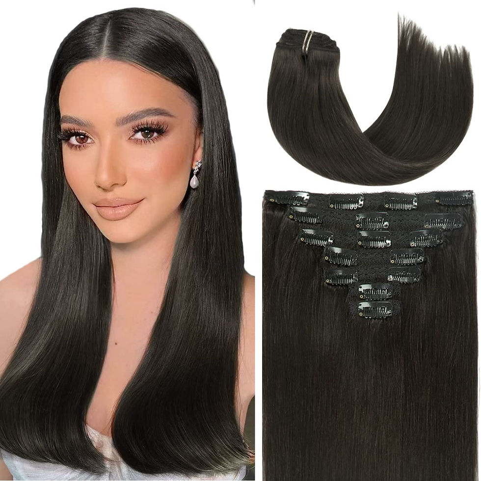 Thumbnail: Caliee Hair Extensions Clip in Human Hair Caramel Blonde Seamless Clip in Hair 