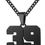 Thumbnail: Athletes Jersey Number Necklace 0-99 for Men - Stainless Steel Chain 22+2 Inch 
