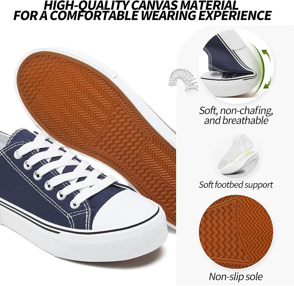 Thumbnail: Adokoo Canvas Tennis Shoes for Women Low Top Casual White Black Sneakers for Wo