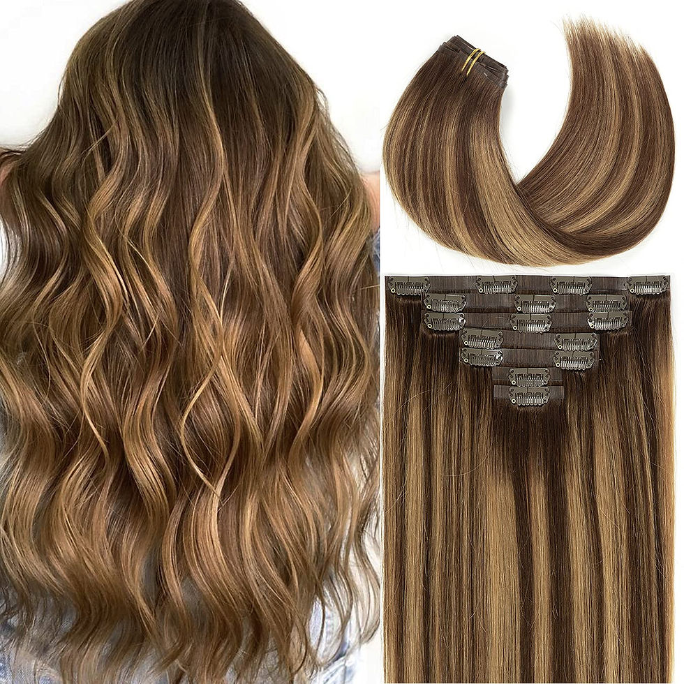 Thumbnail: Loxxy Clip in Hair Extensions 14inch Strawberry Blonde Seamless Hair Extensions