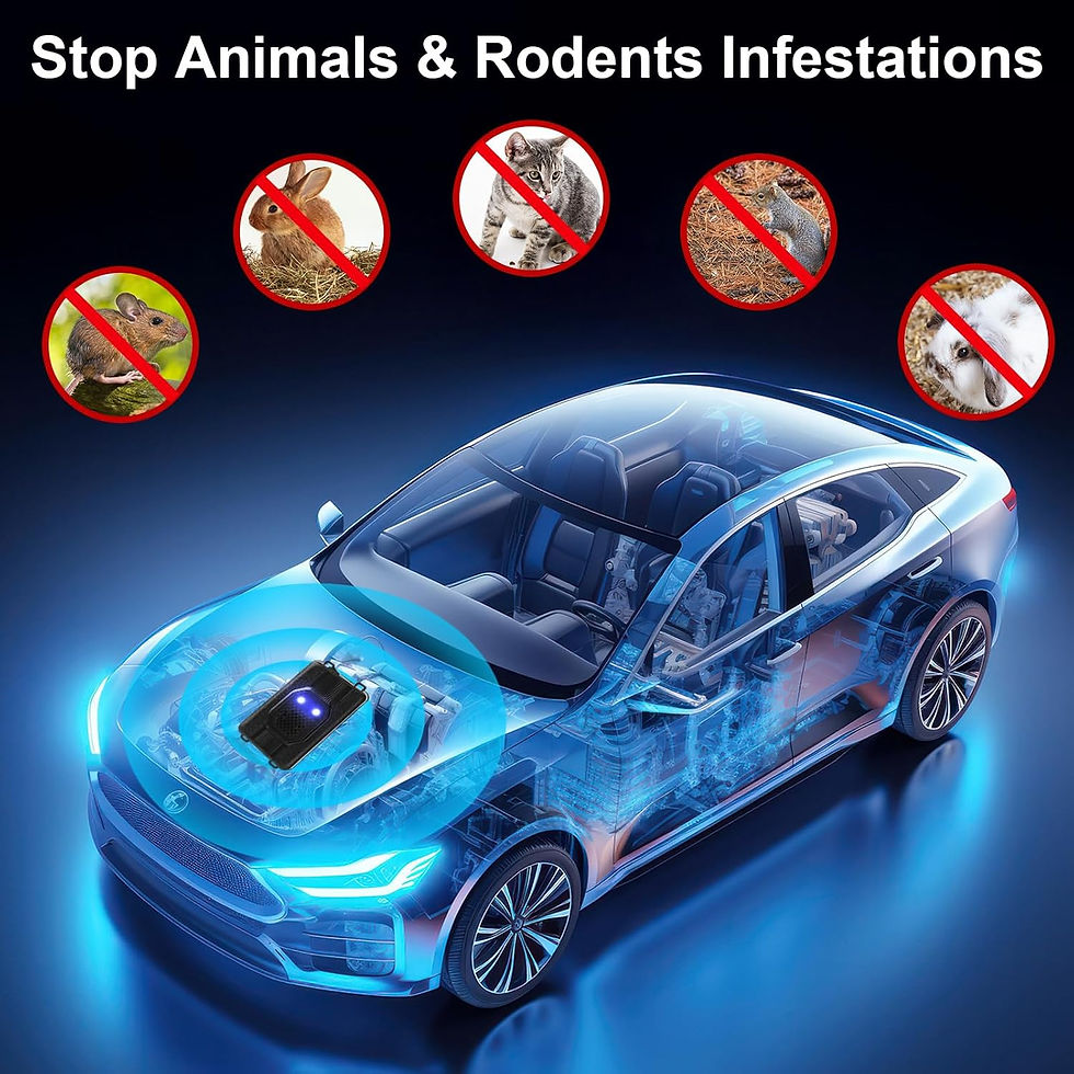 Thumbnail: Qualirey 4 Pcs Ultrasonic Rodent Repellent for Car Engines Car Rodent Repeller 