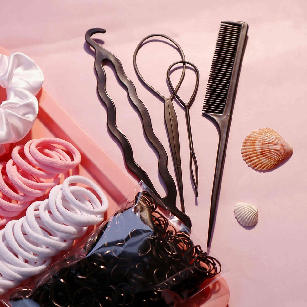 Thumbnail: YANRONG 755PCS Hair Accessories for Woman Set Seamless Ponytail Holders Variety
