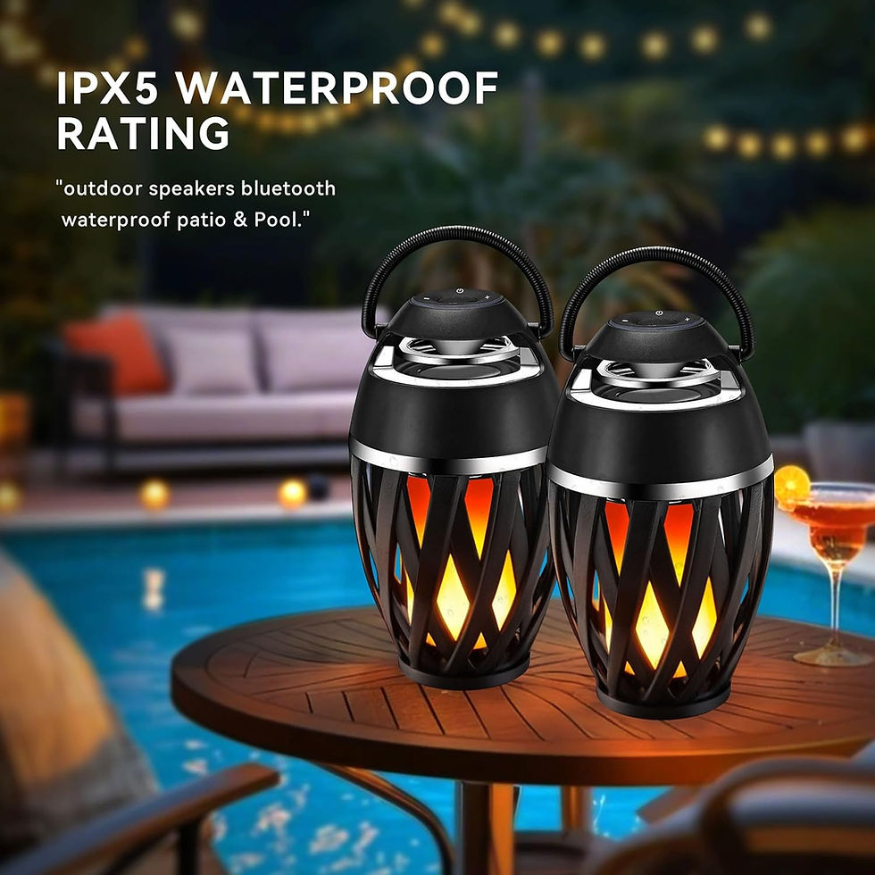 Thumbnail: Outdoor Speakers Bluetooth Waterproof Wireless with LED Flame Atmosphere Lights