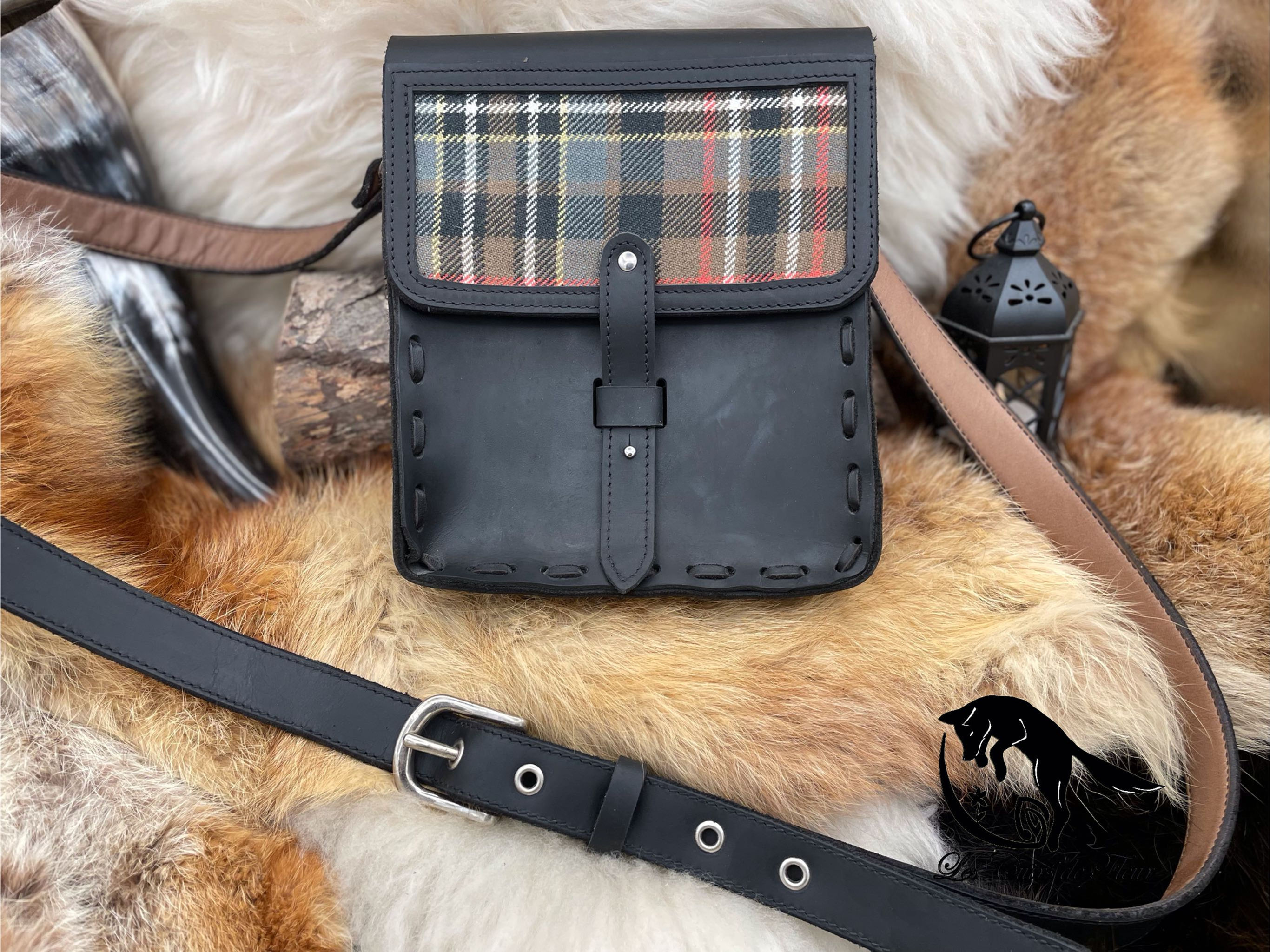 Sac tartan noir