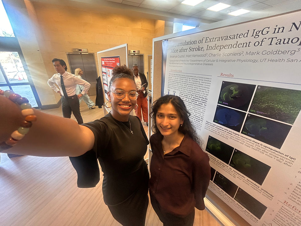 Ananya and Charlie during the poster session at the MSTAR consortium