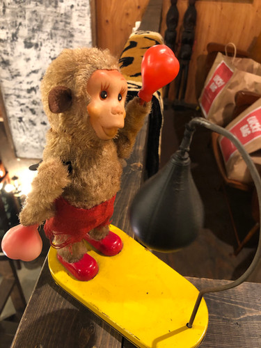 富士プレス工業所 ボクシングモンキー ブリキ製 パンチングボール