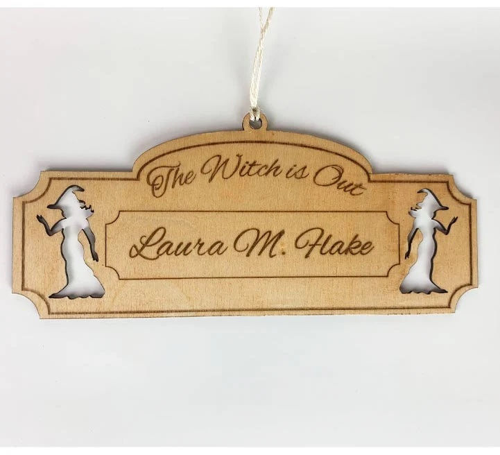 Thumbnail: Handmade The Witch is In/Out Hanging Sign