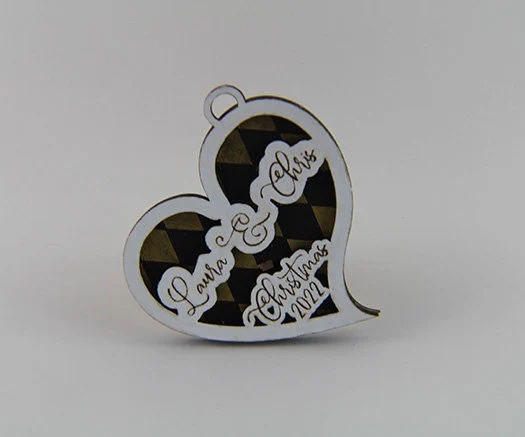 Thumbnail: Custom Harlequin layered wooden Ornament