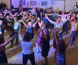 Happy people dancing at a wedding