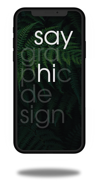 graphic design say hi contact us