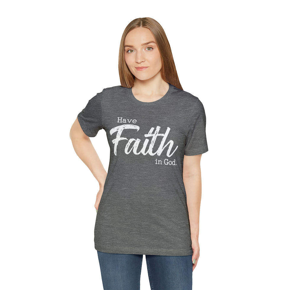 Miniatura: "Have Faith in God" Women's T-Shirt Happy Sunshine Graphic Tee Top