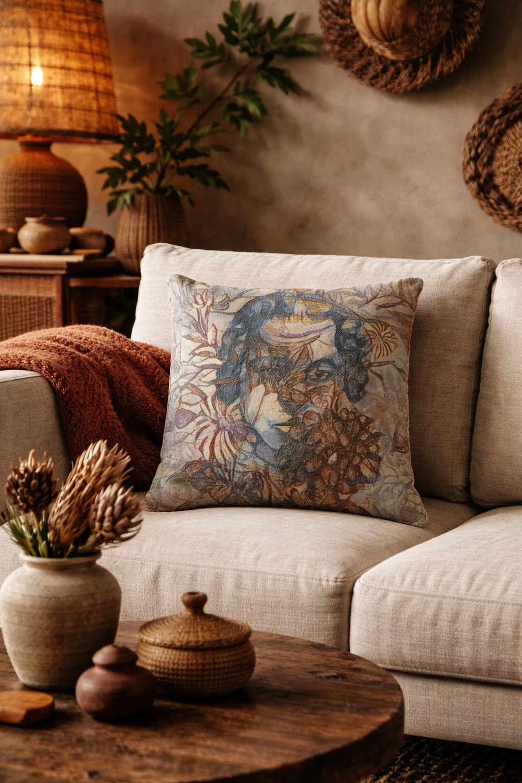 Housse de coussin │ La Belle Africaine │ Regard souverain