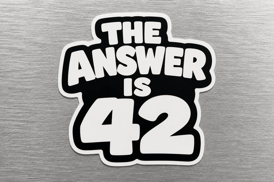 The Answer Is 42 Bumper Sticker