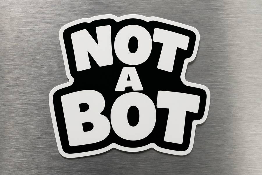 Not a Bot Bumper Sticker