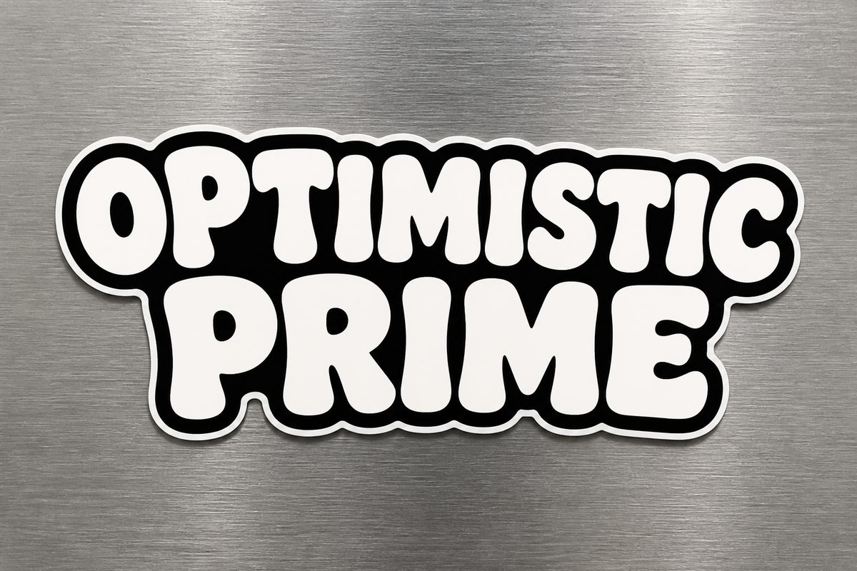 Optimistic Prime Bumper Sticker