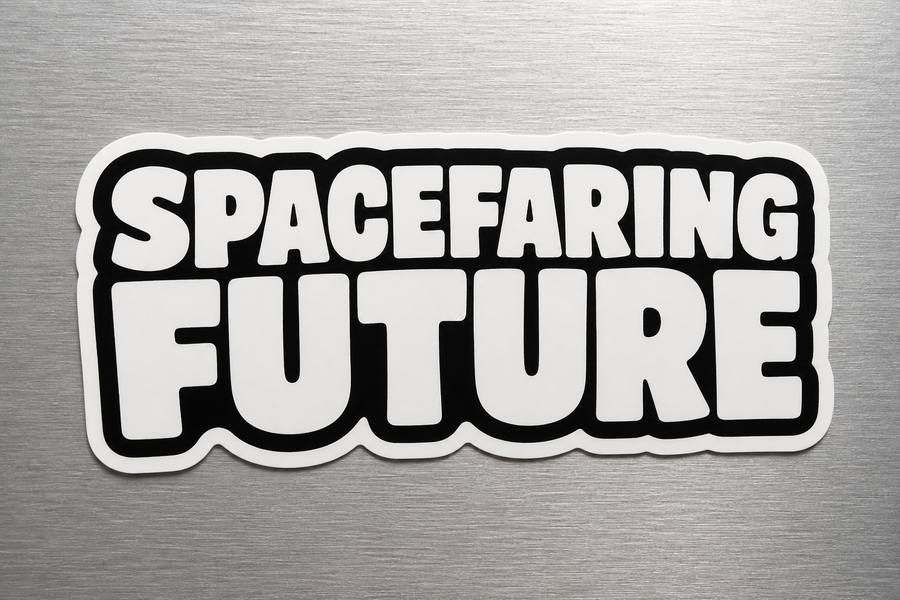 Spacefaring Future Bumper Sticker