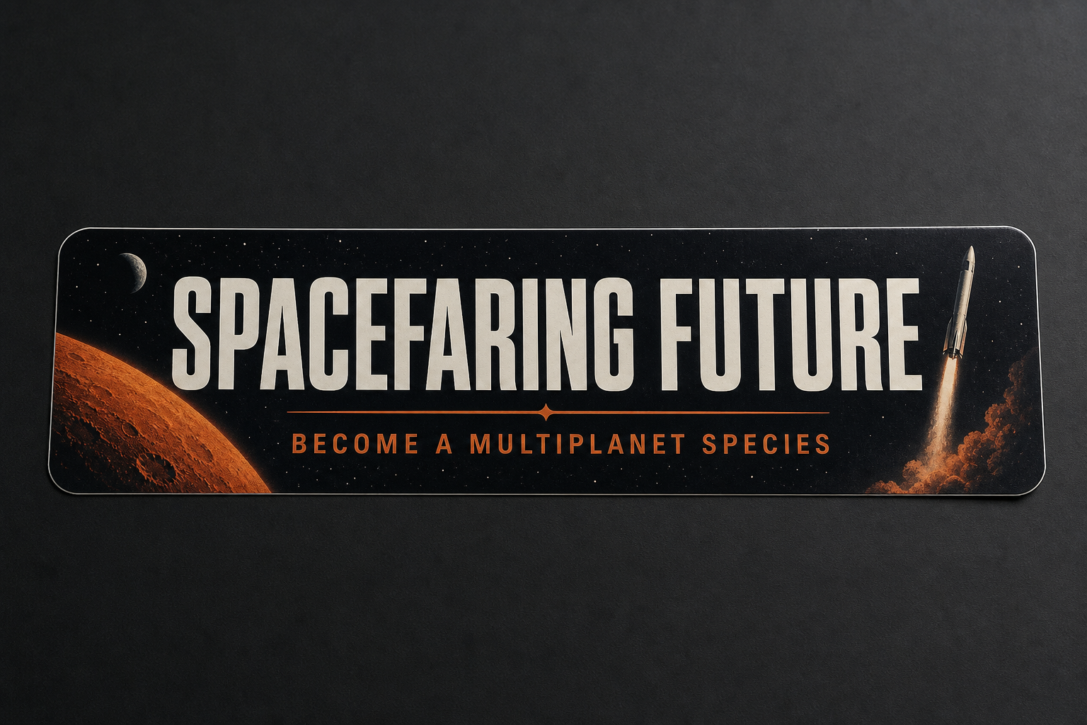 Spacefaring Future Bumper Sticker
