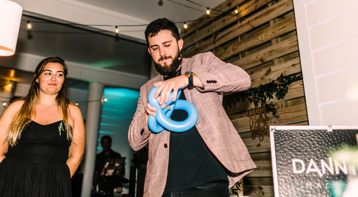 danny making a balloon animal