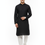 Thumbnail: P30000092 - Black Reyon chikankari Kurta & White Pajama TAANI BAANI FASHION