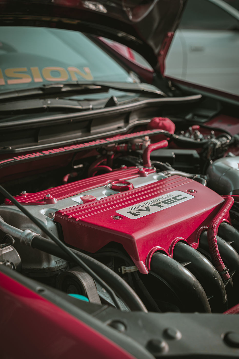 Car engine close-up