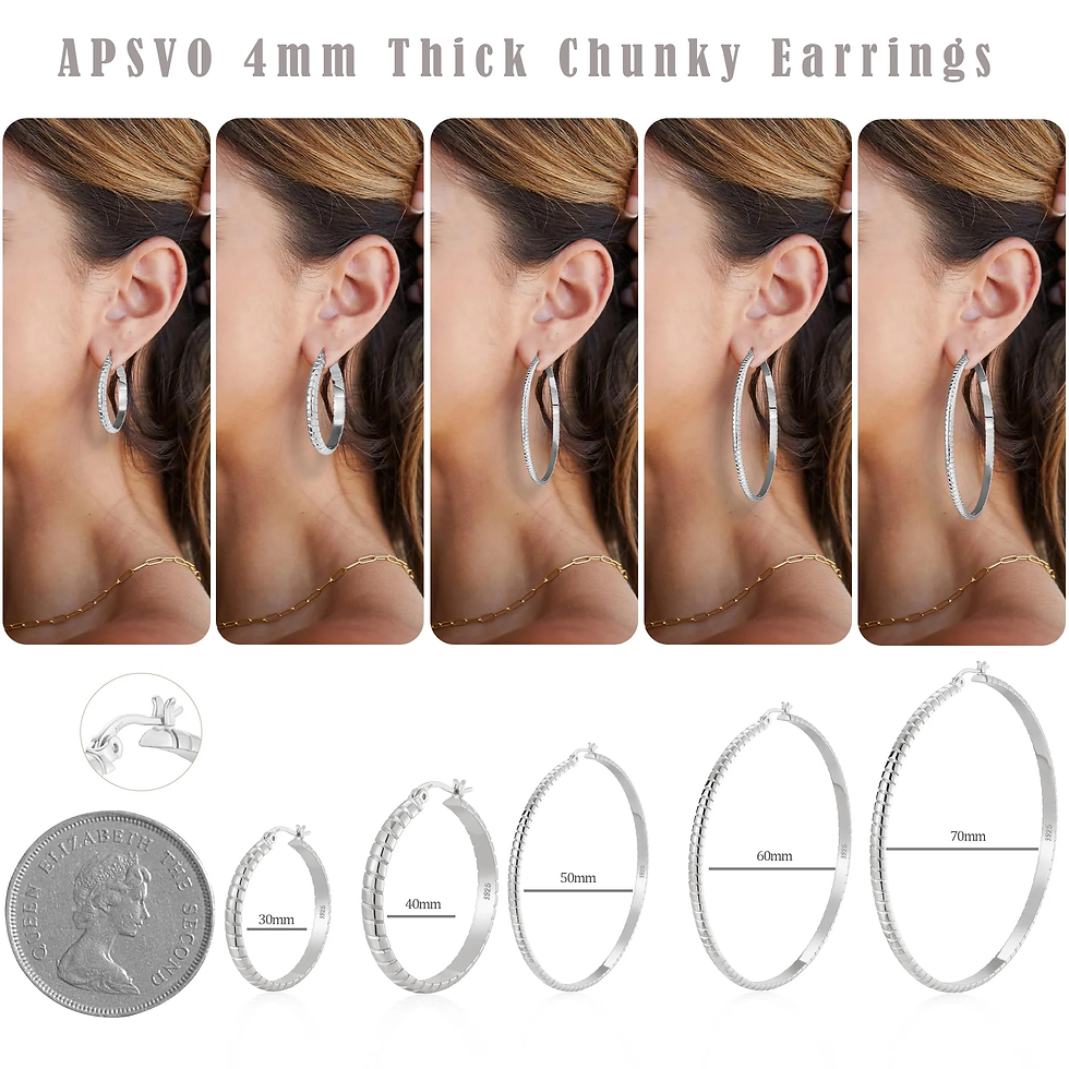 Thumbnail: 2 Pairs 18K White Gold Plated Hoop Earrings for Women S925 Sterling Silver Post 
