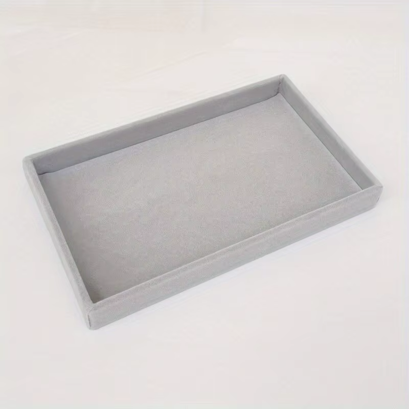Thumbnail: Velvet Jewelry Display Tray Exquisite Jewellery Holder Portable Ring Earrings Ne