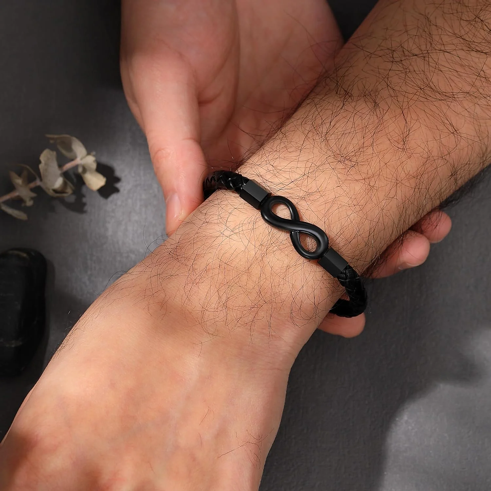 Thumbnail: Leather Bracelet for Men Teen Boy Gifts to My Son Bracelet from Mom Fathers Day 