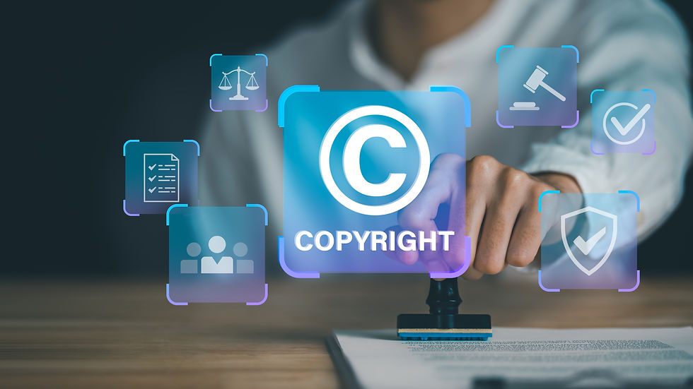 copyright being displayed with rights.