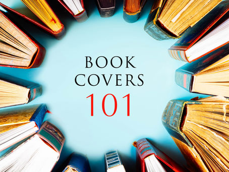 a circle of books with the words "Book Covers 101" in the middle of them.