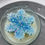 Miniaturbild: Glas Kerze Schneeflocke mit Spruch und Glitzer