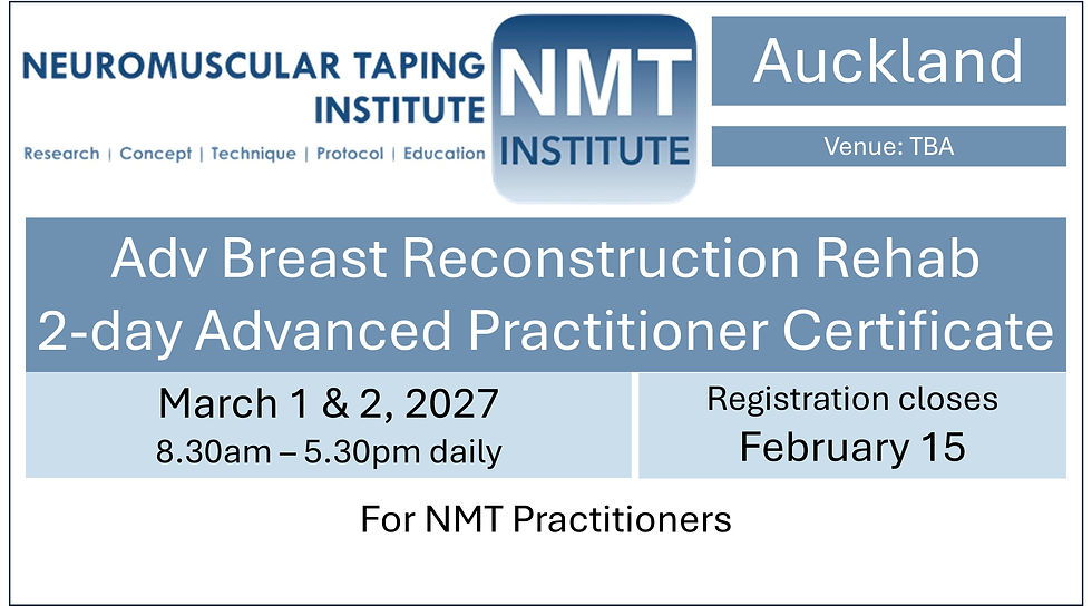 Auckland: Adv Breast Reconstruction Rehab NZD1200 + GST + NMT fees