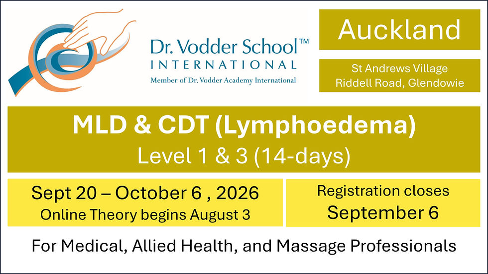Auckland: MLD & CDT (Lymphoedema) - New Students $5935 + GST + DVSI fees
