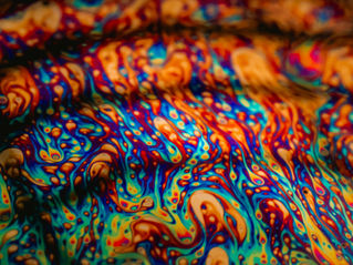 swirling colours to represent brain chemicals