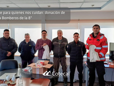 Un aporte para quienes nos cuidan: donación de Cotecal a Bomberos de la 8°