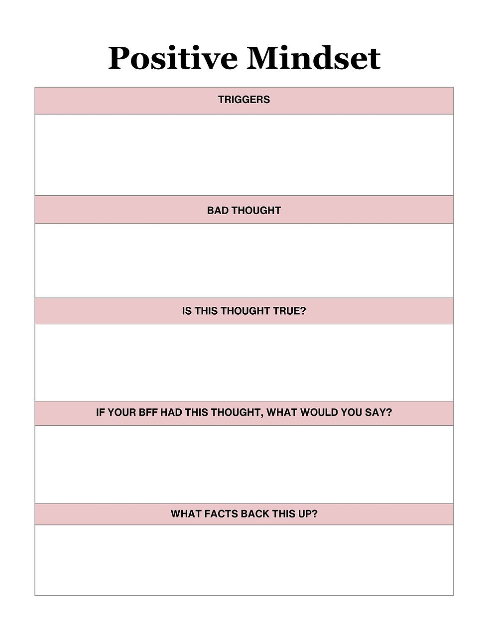 Thumbnail: Positive Mindset Planner